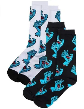 Santa Cruz leisure socks Multi Hand Socks black white