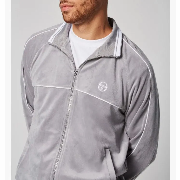 Sergio Tacchini Sovana Velour Tracksuit in Sleek Sleet Colorway – Stylish and Comfortable Athleisure Set