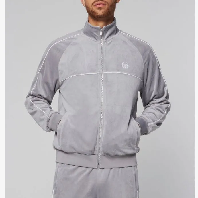 Sergio Tacchini Sovana Velour Tracksuit in Sleek Sleet Colorway – Stylish and Comfortable Athleisure Set