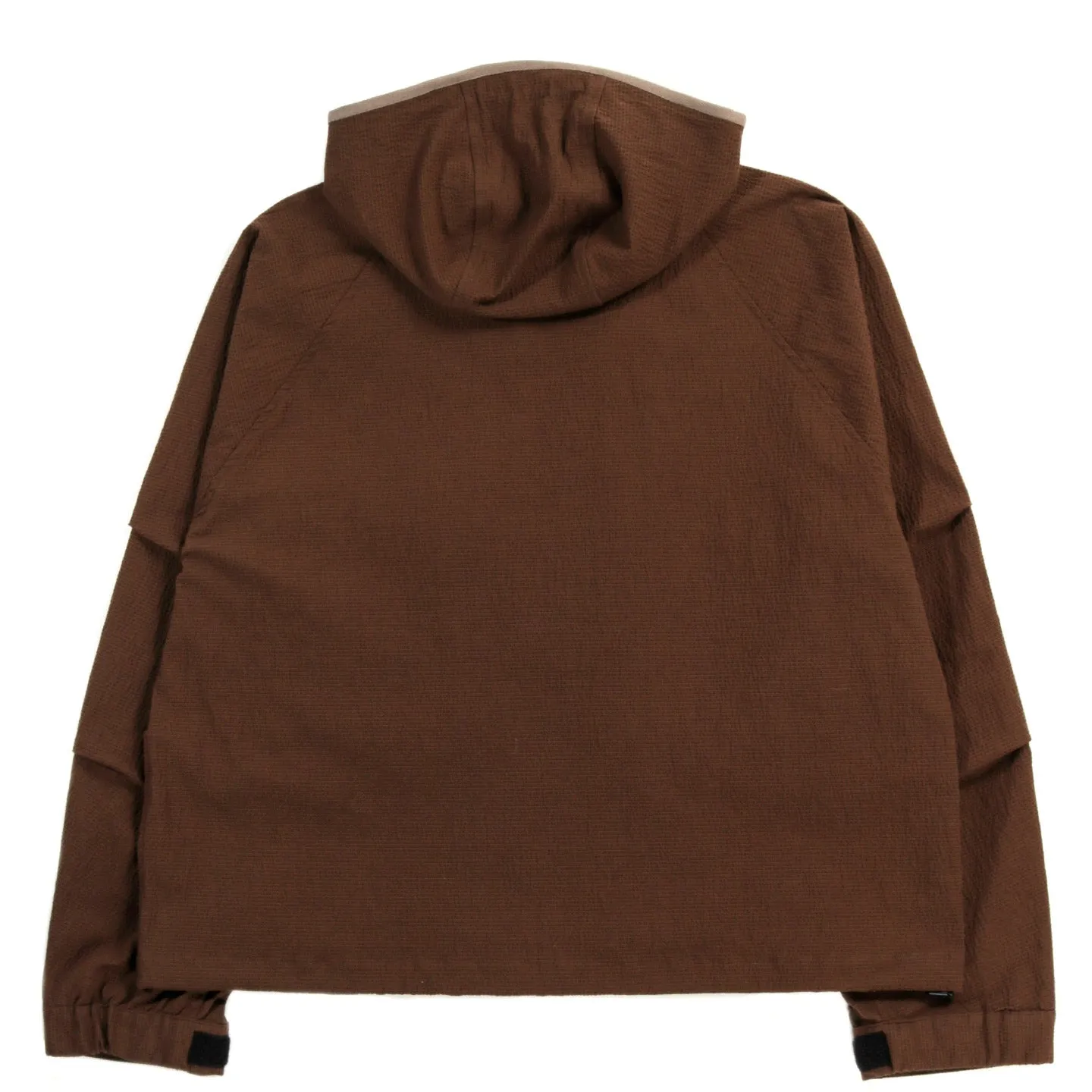 S.K. MANOR HILL WADING JACKET BROWN PUCKERED COTTON