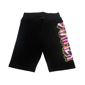 Starter cycling sports trousers for girls with black side print