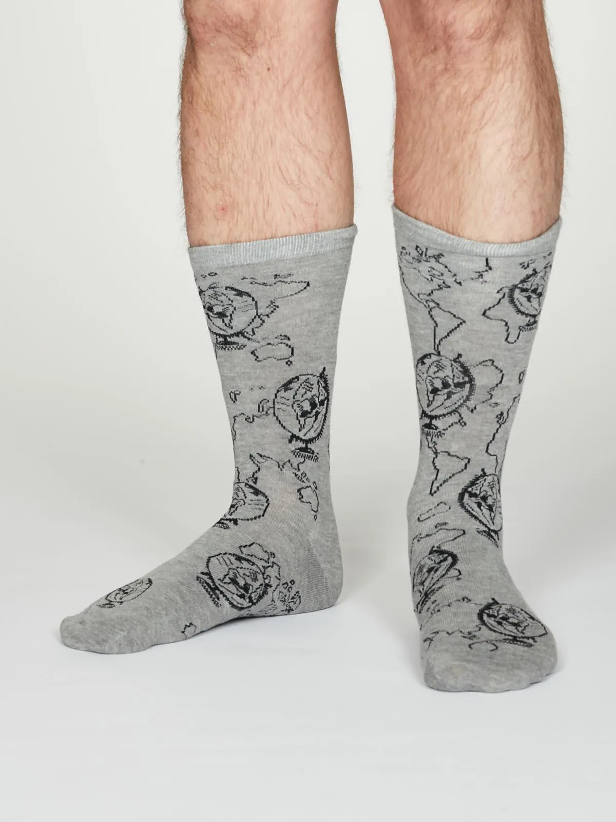 Thaddens Socks - Mid Grey Marle