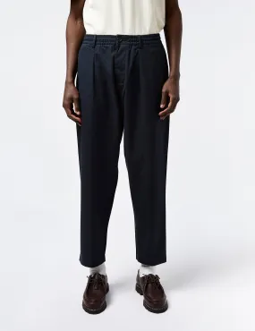 Universal Works Pleated Track Pant (Relaxed) - Navy Blue