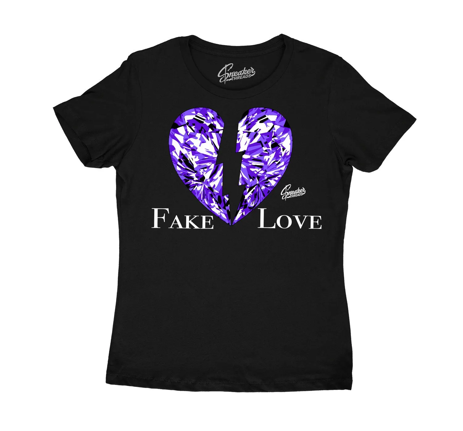 Womens Court Purple 13 Shirt - Love  - Black